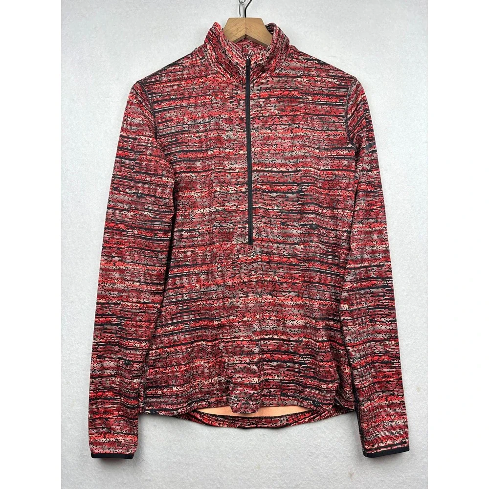 Nike Quarter Zip Pullover Womens L‎ Dri Fit Thumbholes Athletic Running